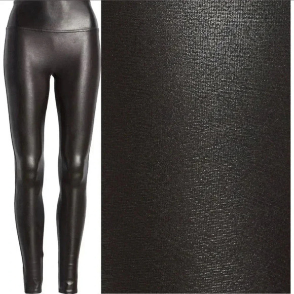 Spanx Faux Leather Leggings Size Small B483 - Picture 4 of 6